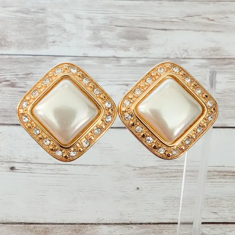 Vintage Liz Claiborne Clip On Earrings Large Statement