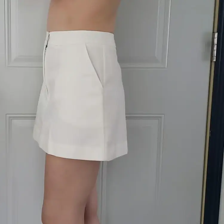 80s White Mini Skirt