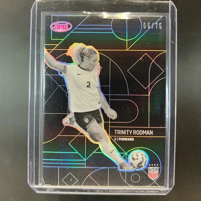 Trinity Rodman 2025 Parkside Thermal USWNT Pitch Black /75 Soccer Card