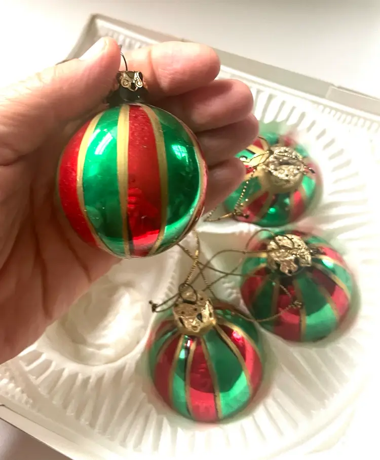 Vintage Christmas Tree Ornaments. Western Germany.
