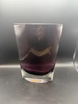 Polish LSA Handcrafted And Mouth blown Amethyst Vase