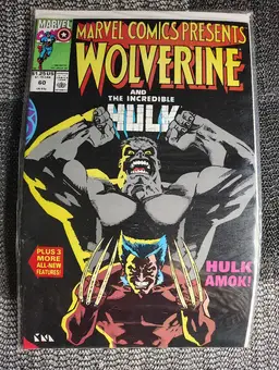1990 VTG Marvel Presents Wolverine & Hulk #60 Comics First Print Collectible
