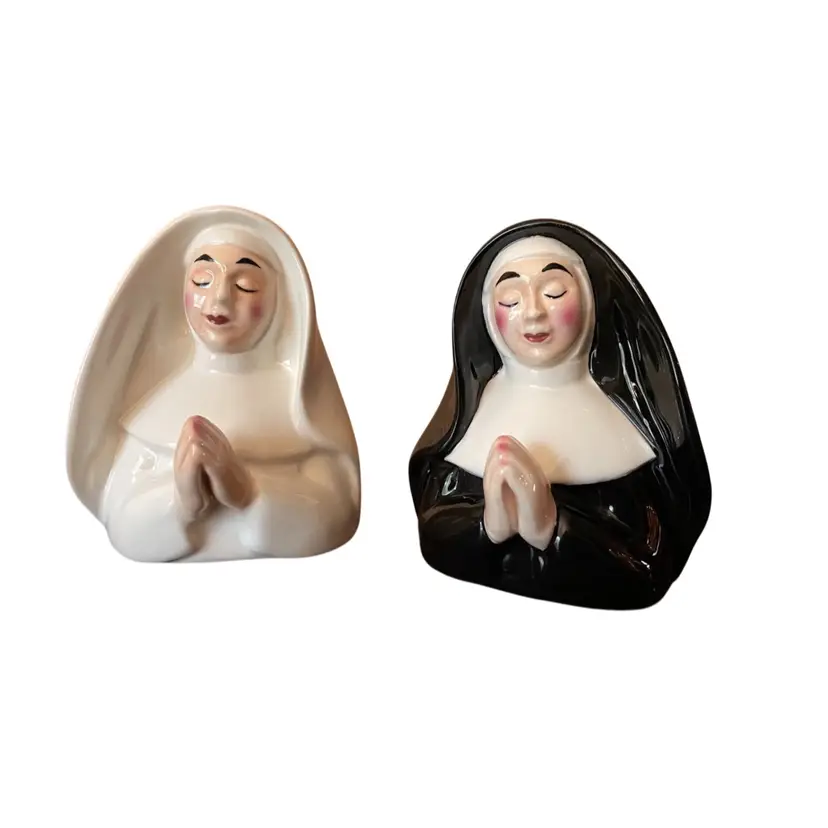 Vintage Nuns Salt & Pepper Shakers