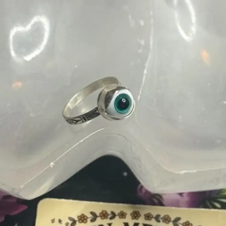 Teal Eyeball Ring