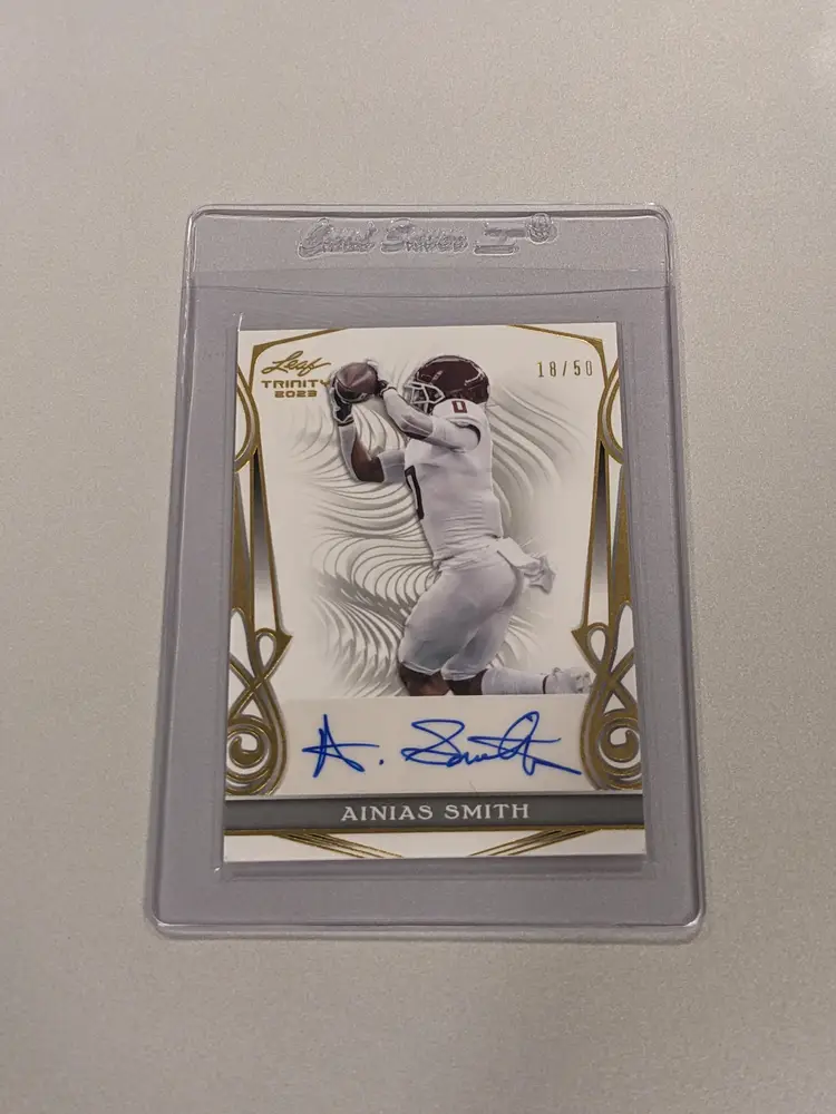 Ainias Smith 2023 Leaf Trinity - 18/50 Autograph #BA-AS1