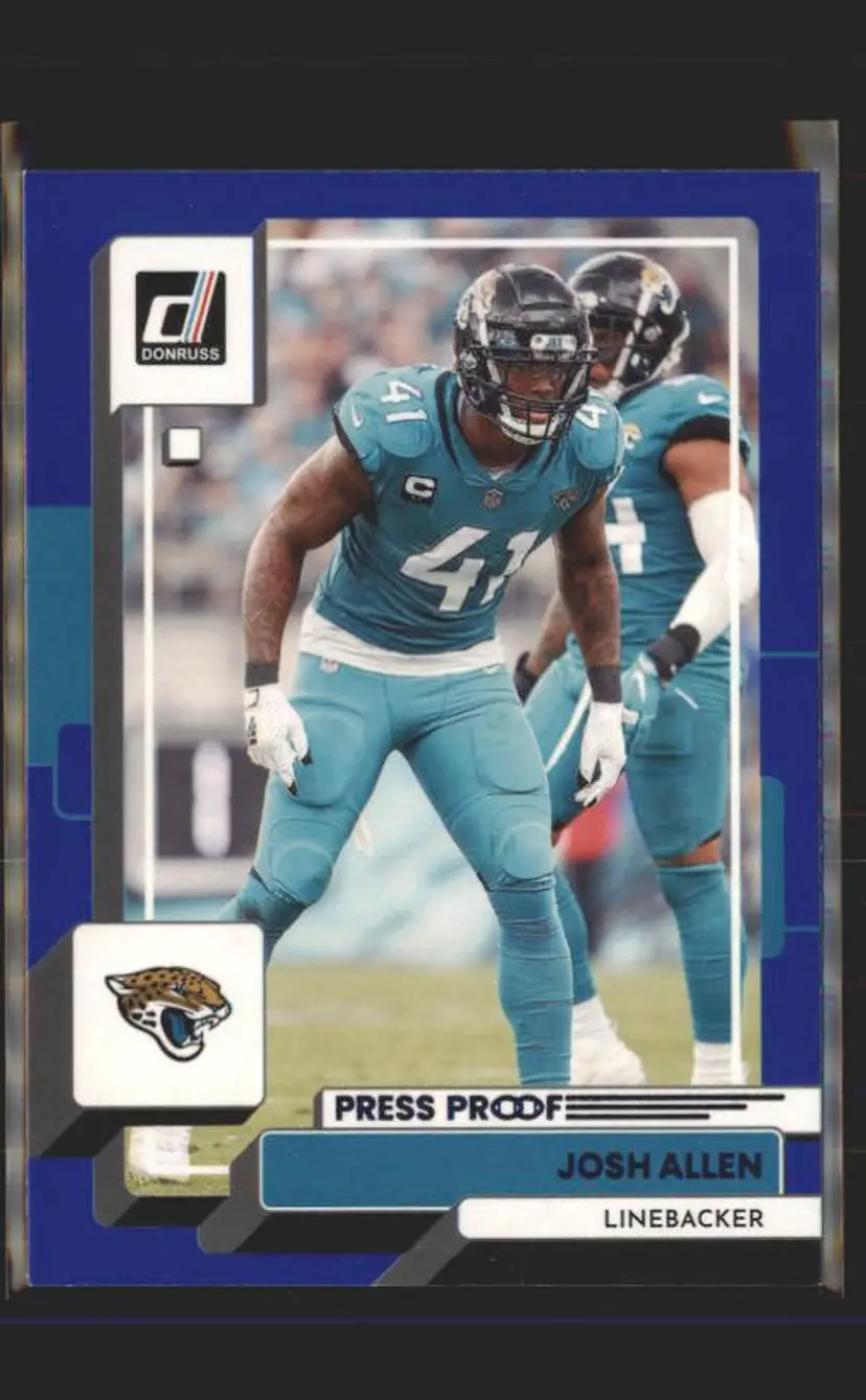 2022 Donruss #64 Josh Allen Blue Press Proof - (139) - Jacksonville Jaguars