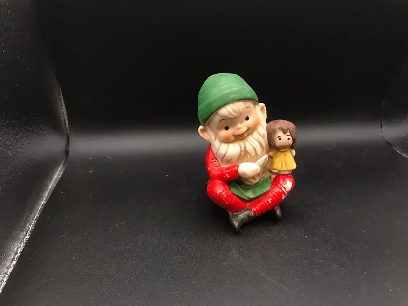 Homco Vintage Christmas Doll Maker Elf Figurine 5205