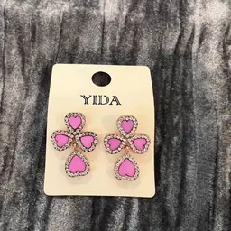 Pink Clover Earrings
