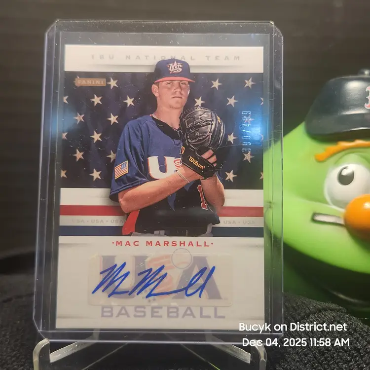 2013 Team USA Auto - Mac Marshall San Francisco Giants 390/499