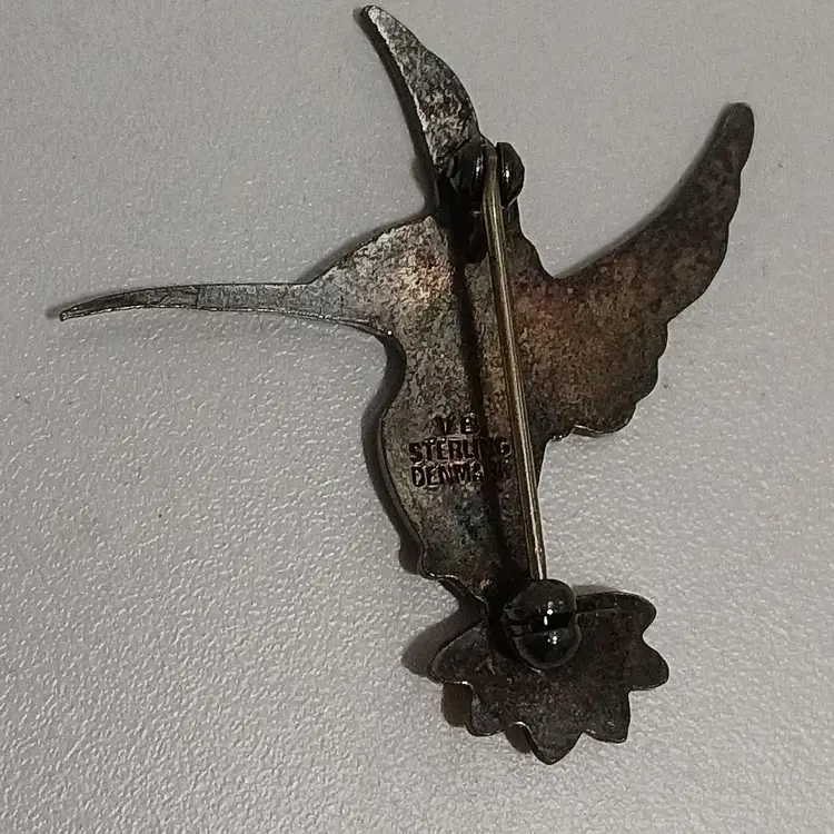 Volmer Bahner Sterling Silver Hummingbird Pin