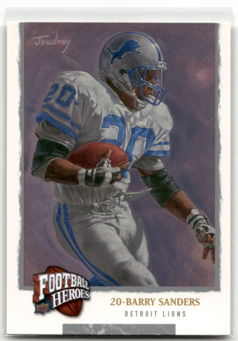 2009 Upper Deck Football Heroes Barry Sanders Card - Lions