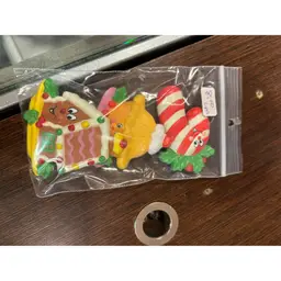 Set Of Three Ceramic Christmas Magnets