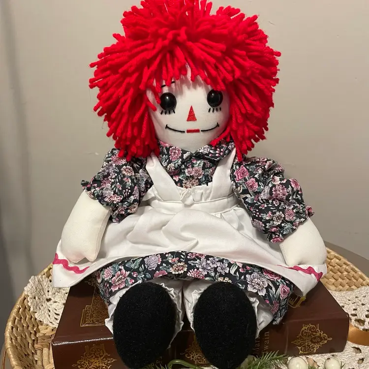 Vintage Raggedy Ann Doll Hand Crafted 15”
