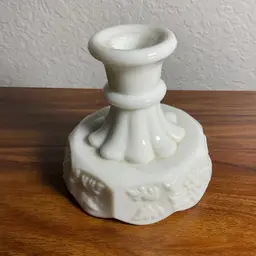 Milk Glass Candle Holder