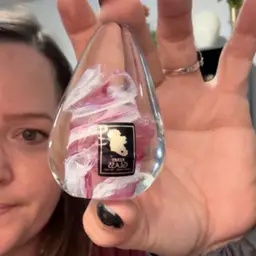 Kerry Glass Paperweight Pink