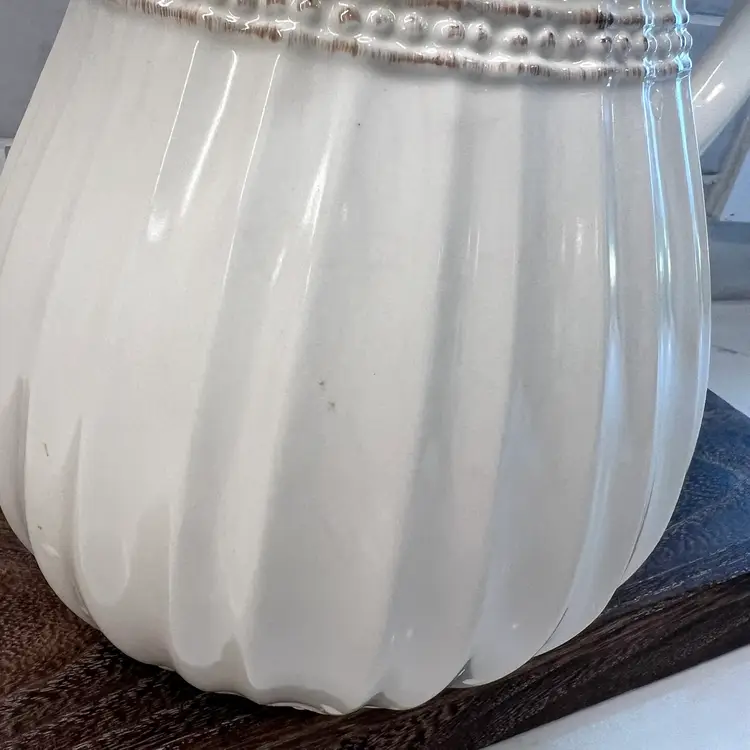 Vintage Home Interiors Pitcher, cream colored pitcher
