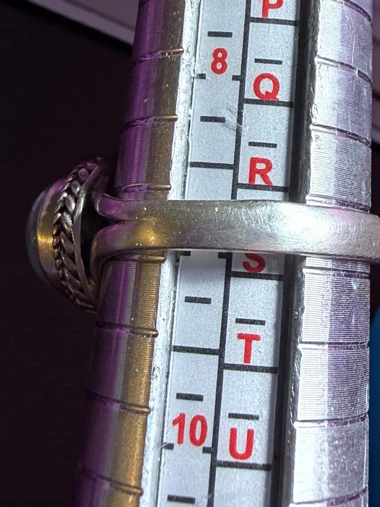 Sterling Silver Larimar Ring Size 9