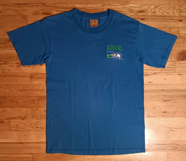 vintage Seattle Seahawks Embroidered t-shirt NFL Football mariners kraken