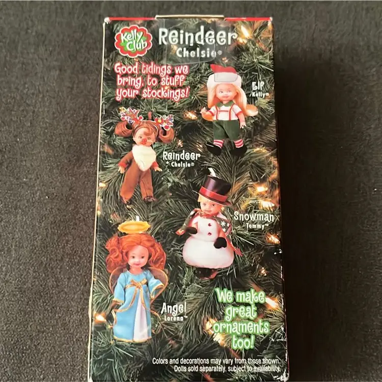 Barbie Kelly Club REINDEER CHELSIE Christmas Doll 50374 Mattel 2001 NEW