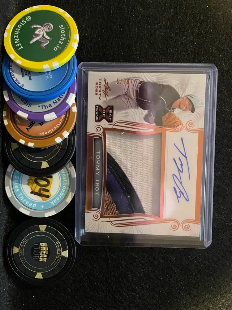 Tommy Troy 2023 Leaf Trinity Bronze 4 Color Patch Auto XRC SP 5/99 Diamondbacks