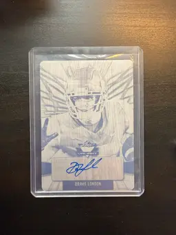 Drake London 2022 Leaf Valiant Football Printing Plate Auto 1/1