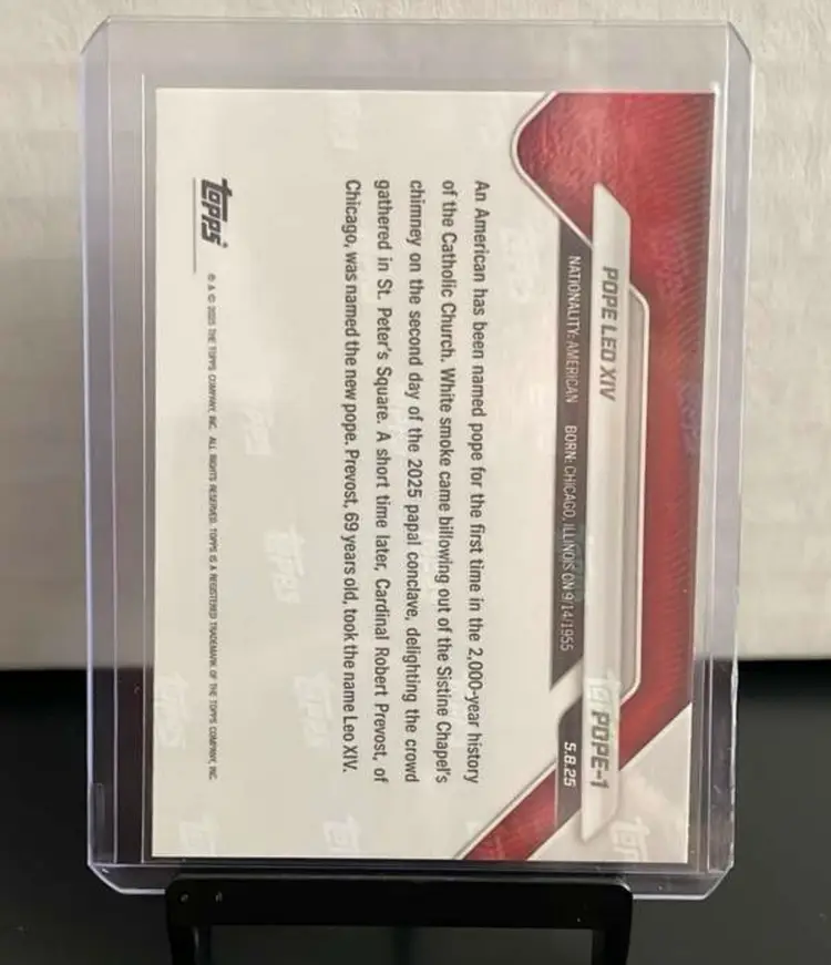 2025 Topps Now Pope Leo XIV