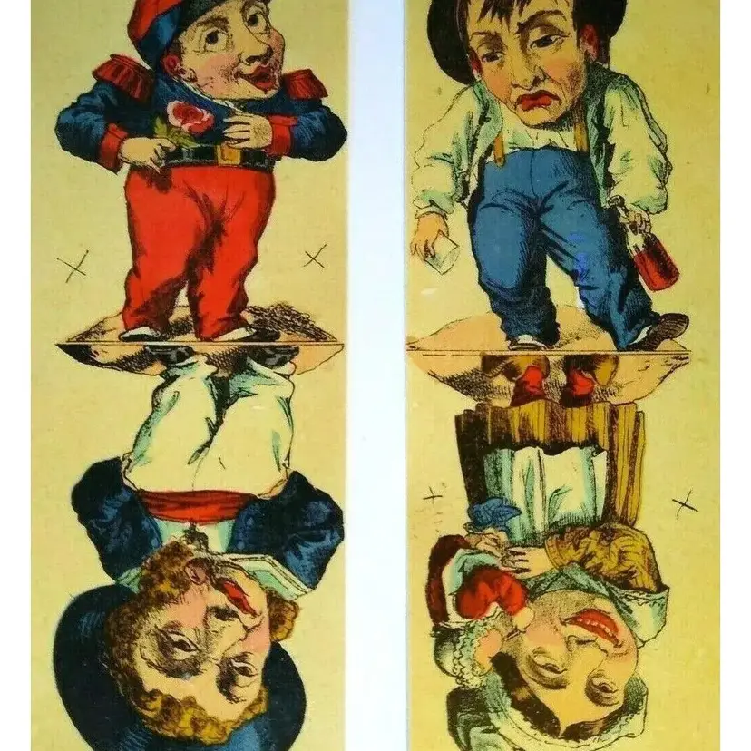 Victorian Parlour Game Art Print Whimsical Weird Strange Comical Characters