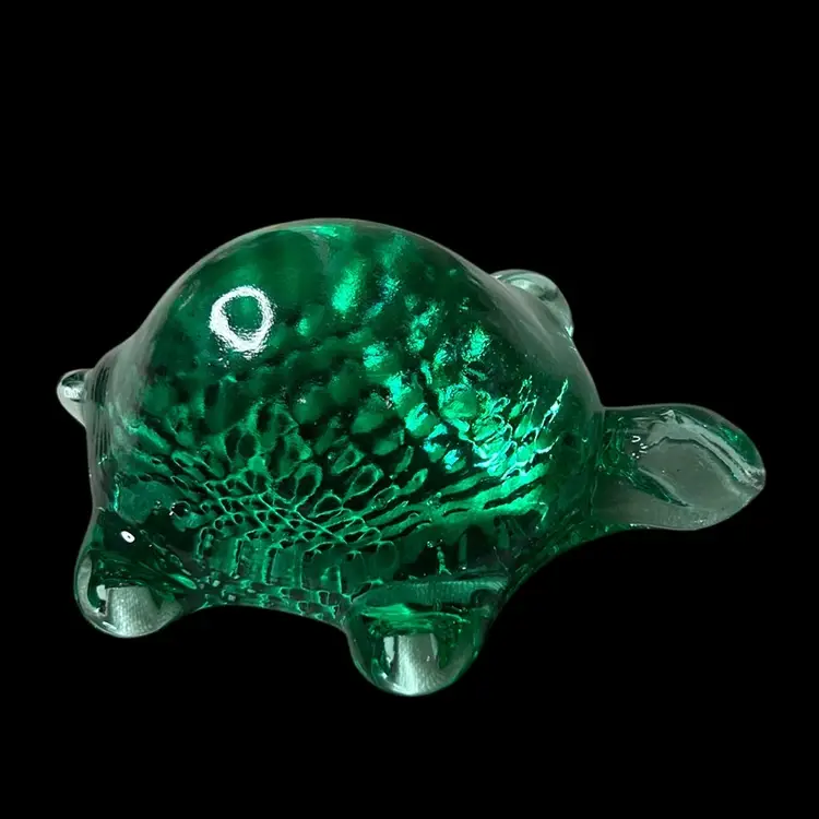 Wilkerson Glass Pilgrim Turtle: 4.25”x1.25”x3.25”