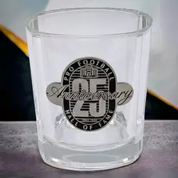 NFL Pro Football Hall Of Fame 25th Anniversary Vintage Highball Glass 1963-1988