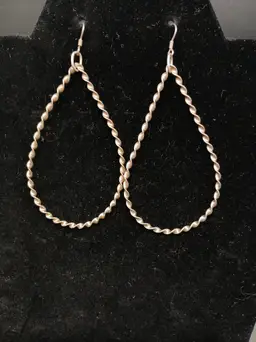 Artisan Twisted Teardrop Silver Earrings