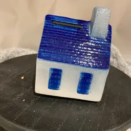 Eldreth Blue And White Bank House W Cork Stopper