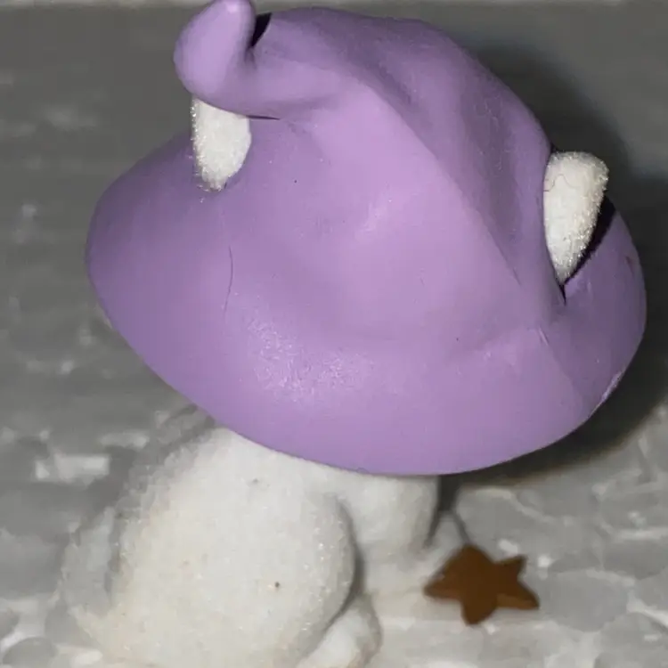 #03- Vintage Flocked Miniature Cat Figurine- Kitty In My Pocket As Pictured