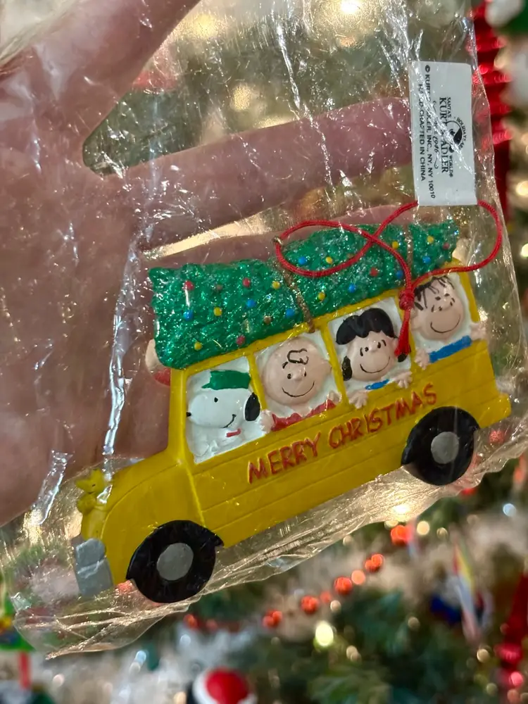 Peanuts School Bus Christmas Ornament