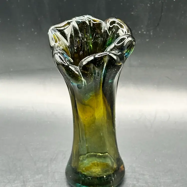 Hand Blown Art Glass Vase