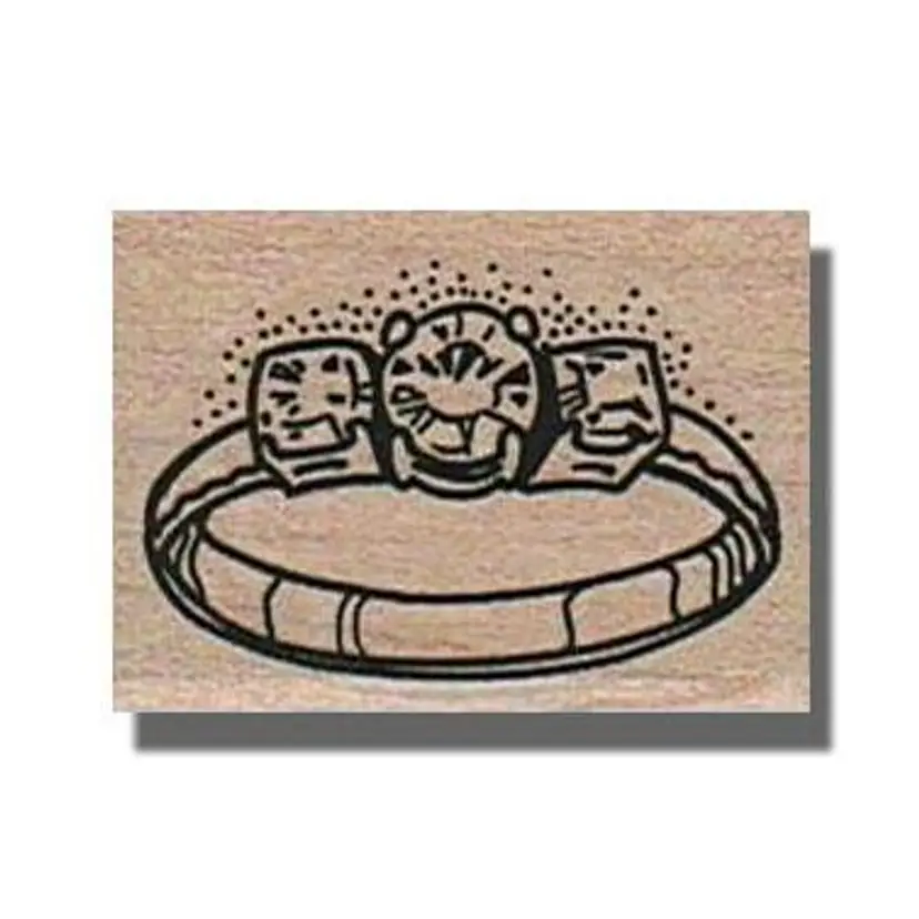 Diamond Ring Jewelry Rubber Stamp
