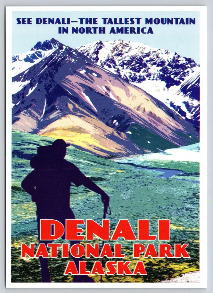 Postcard Sierra Club Denali National Park Alaska Tallest North American Mountain - 16308