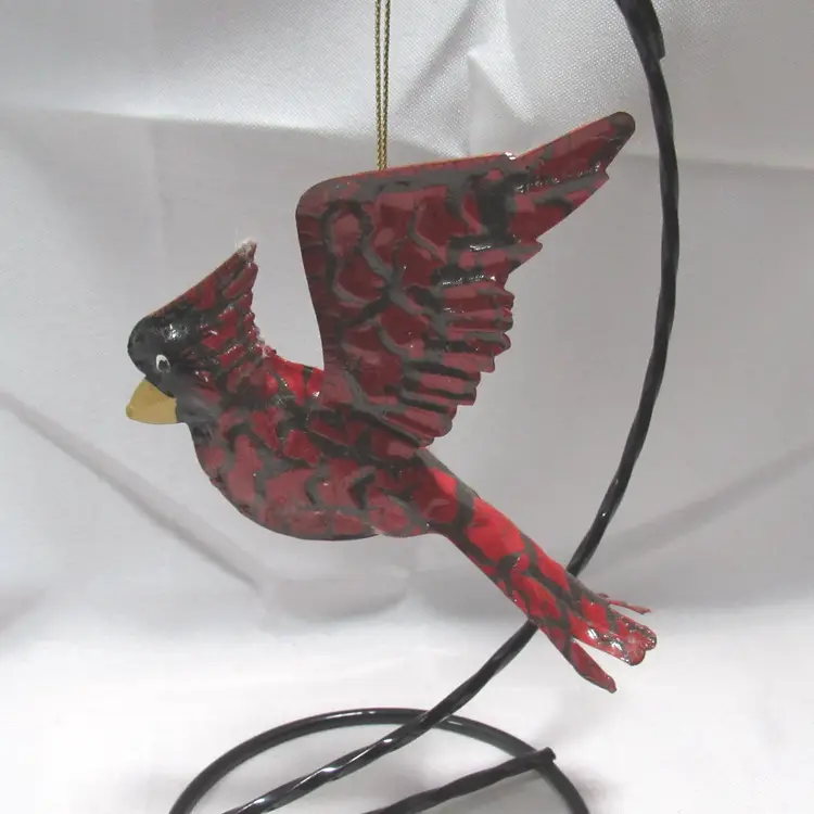 Metal Cardinal Christmas Ornament