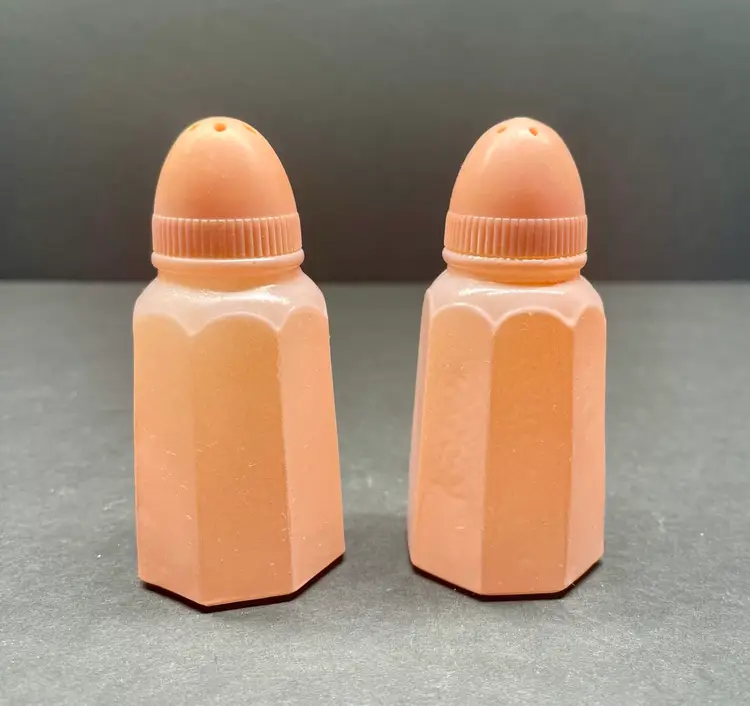 Hazel Atlas Pink Vintage Salt & Pepper Shakers