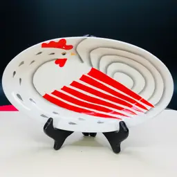 Djilly 07 - Vintage Holt Howard COQ ROUGE Oval Serving Dish Platter