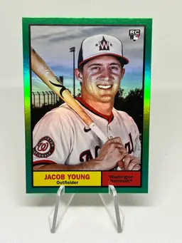 Jacob Young - 2024 Topps Archives Green /99 - Washington Nationals