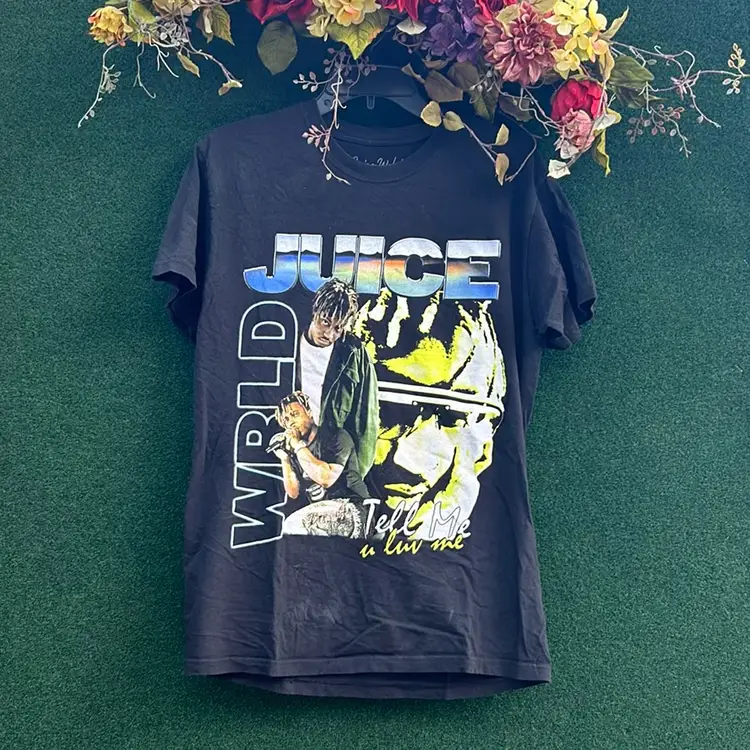 Juice Wrld (World) “Tell Me You Love Me” Printed Black T-shirt, Official Merchandise 