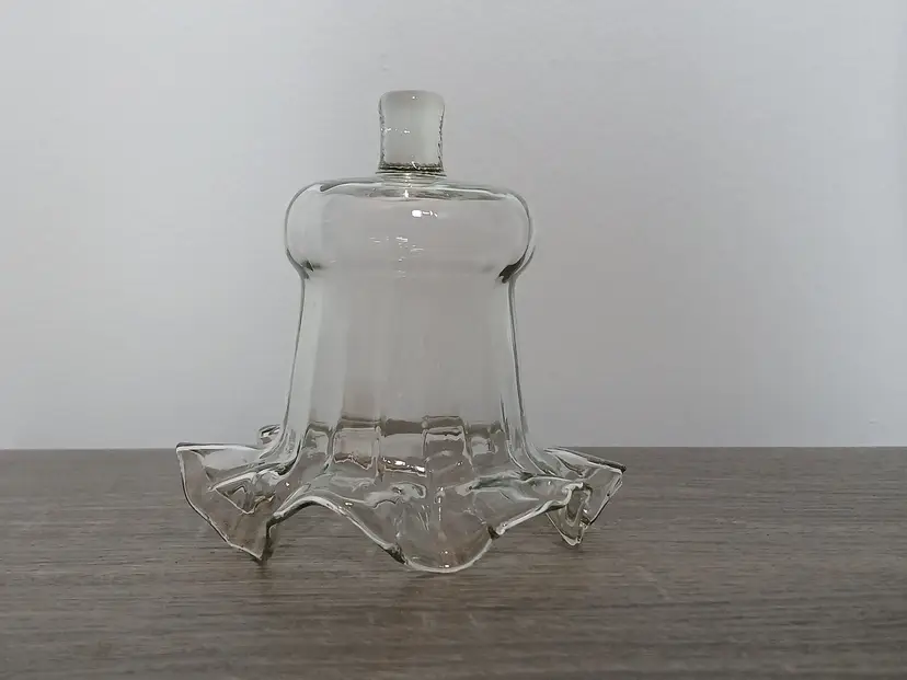 Vtg HomeCo Clear Glass Peg Sconce Tulip Shape 4"