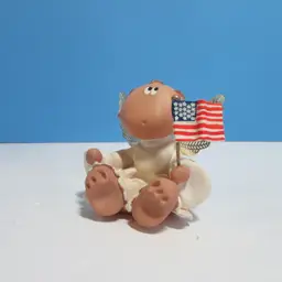 vintage Angel Cheeks Russ patriotic angel figurine