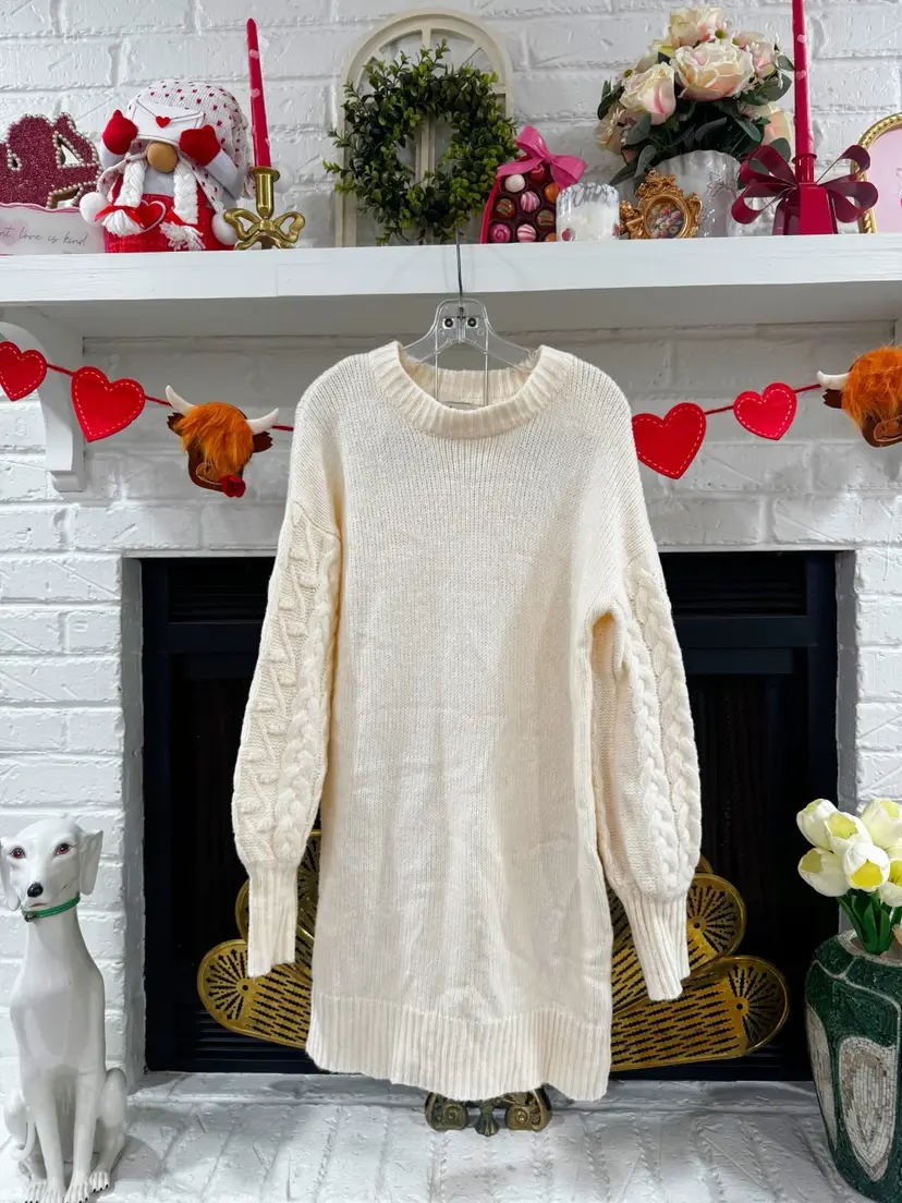 Adorable A New Day Cableknit Sweater Dress Size Small