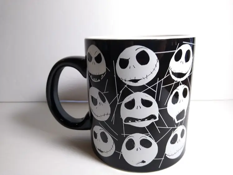 Disney Nightmare Before Christmas Many Faces Of Jack Glow Halloween Mug Cup GITD
