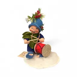 Vintage Plush And Felt Drummer Boy Annalee Figurine