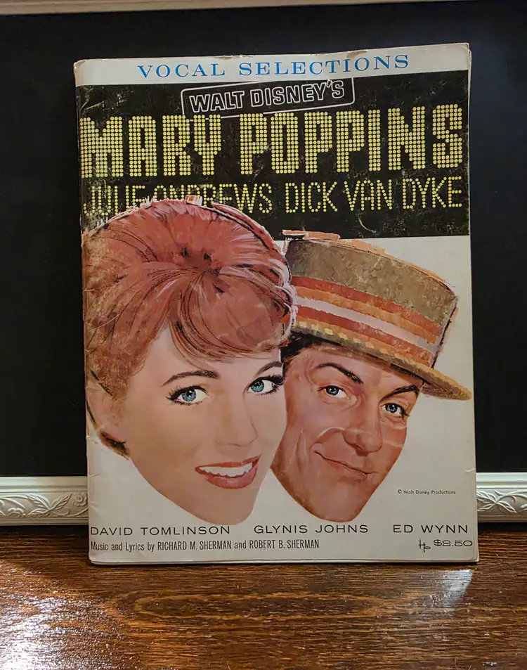 Vintage Walt Disney Mary Poppins Vocals Selection Music Book