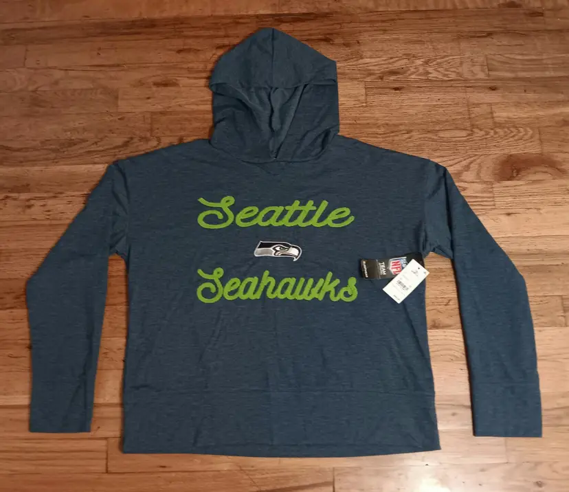 Seattle Seahawks Womens Hoodie NEW nwt Embroidered NFL Team Apparel Sleepwear