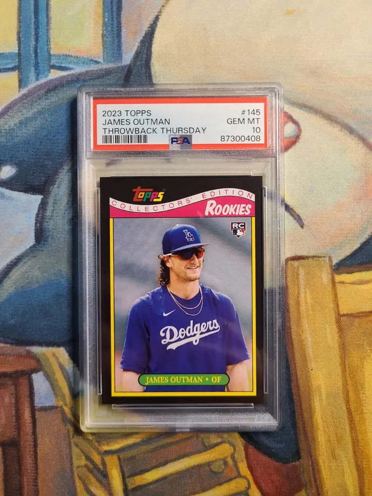 James Outman RC, 2023 Topps Throwback Thursday, #145, PSA 10 Gem Mint