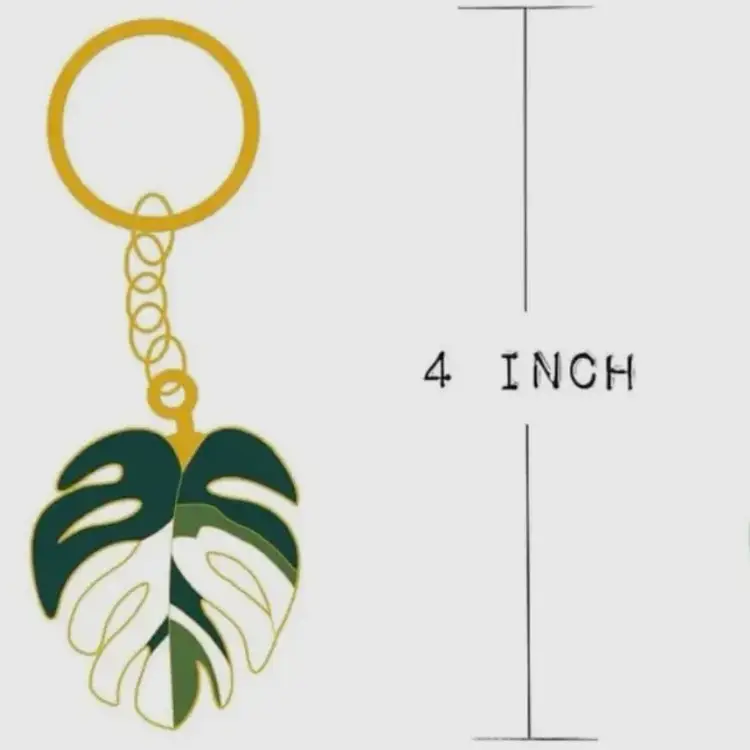 Monstera Keychain